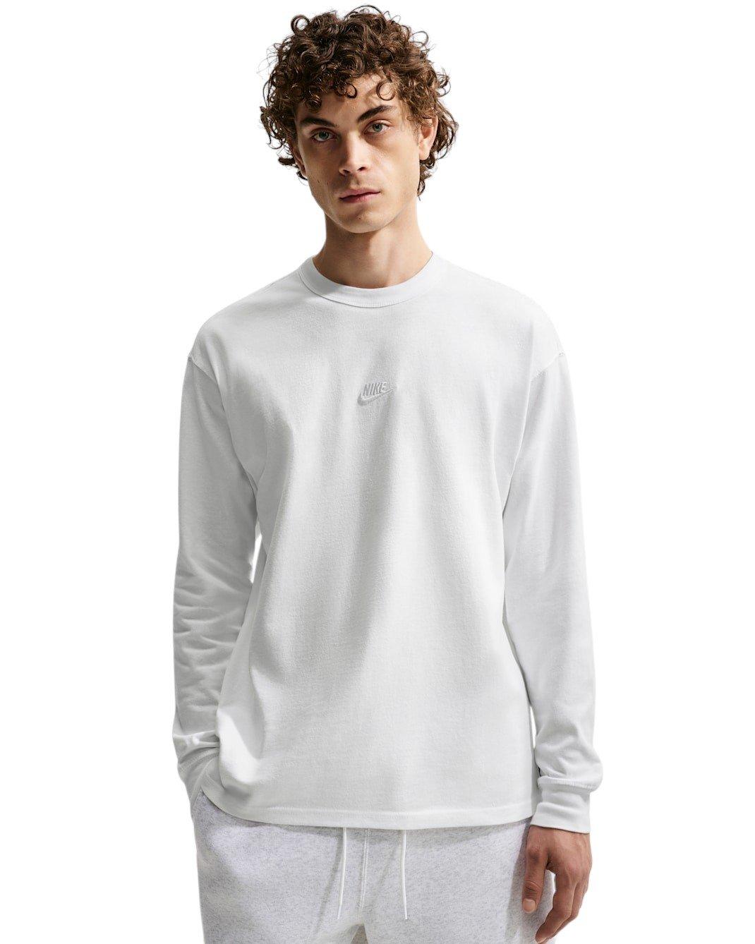 Nike Men's Sportswear Premium Essentials Long-Sleeve T-Shirt - WHITE